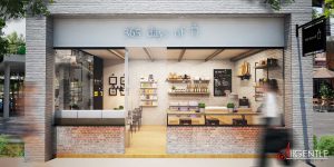 เขียนแบบ 3D ร้านกาแฟ