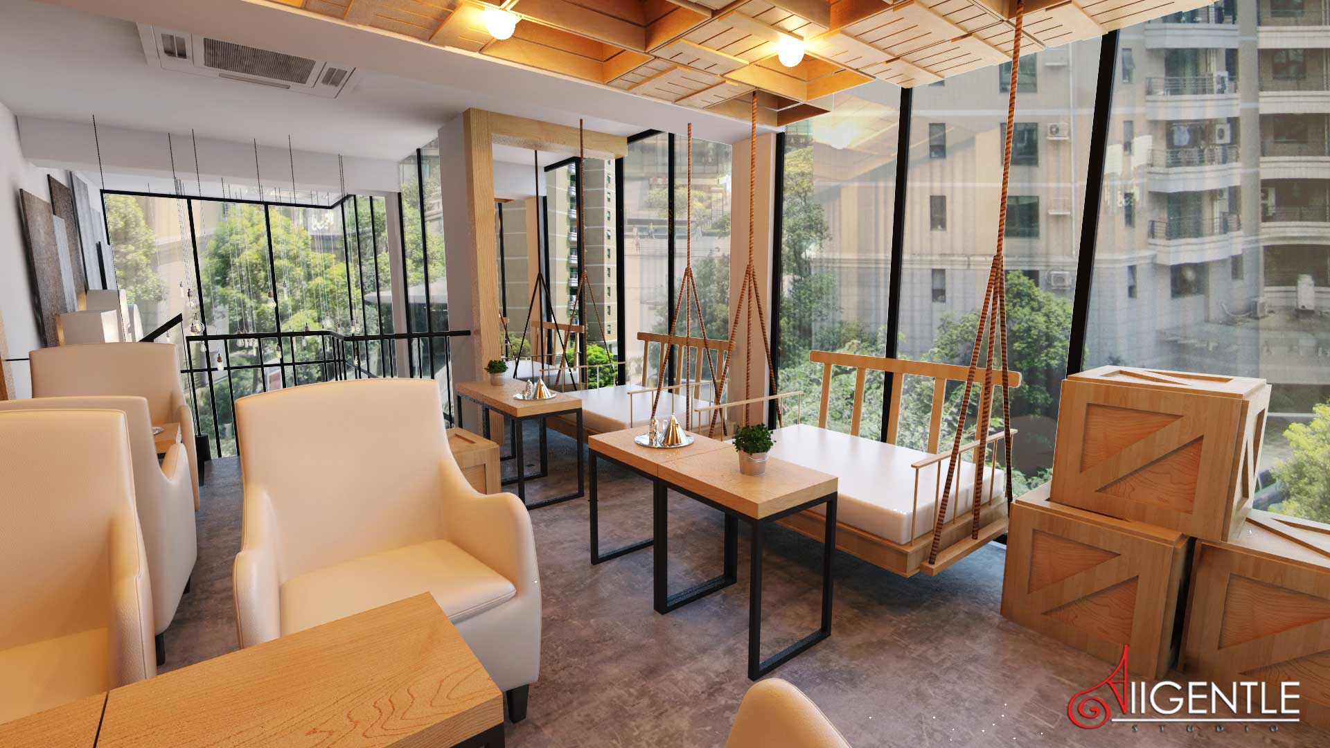 ภาพ 3D Perspective-แบบร้าน-ZEN-Cafe