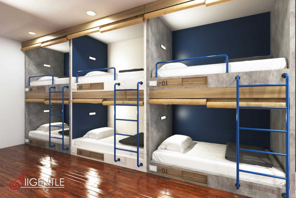 เขียนแบบ 3D งาน Hostel