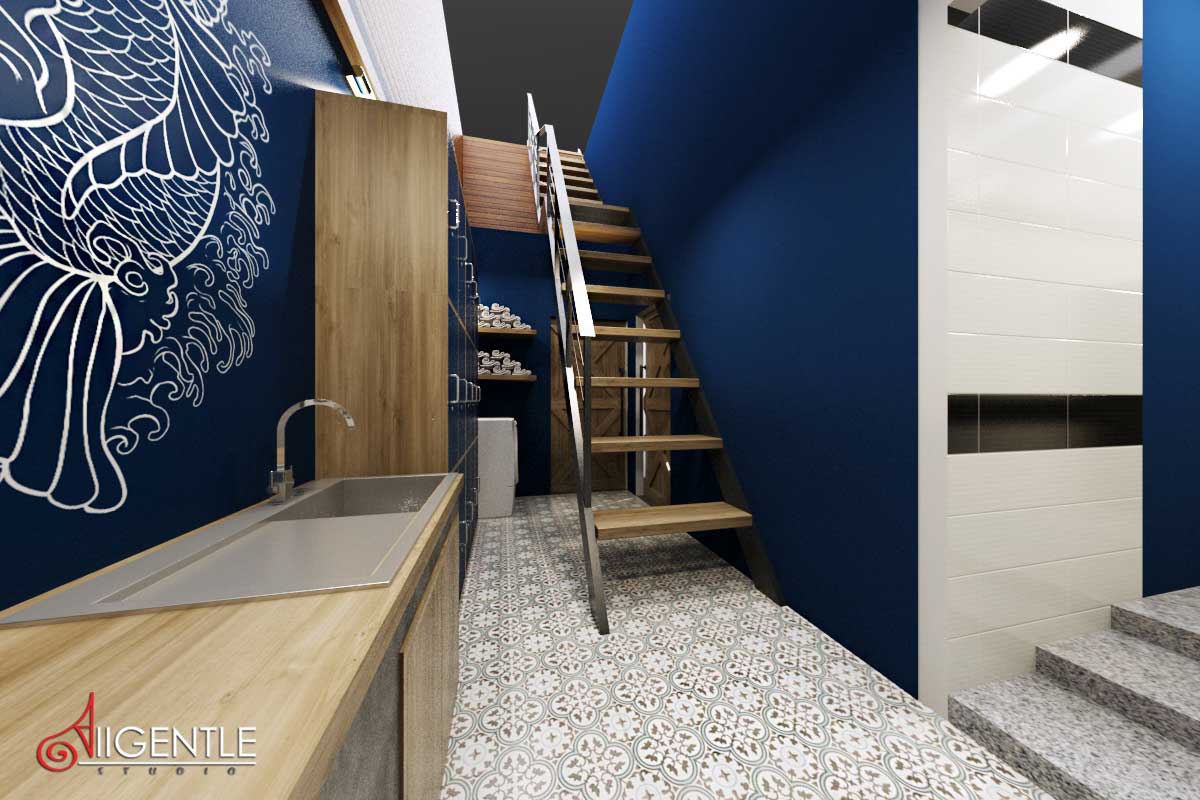 เขียนแบบ 3D งาน Hostel