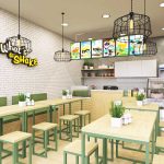 รับทำภาพ 3D ออกแบบร้านชาไข่มุก รับทำภาพ 3D