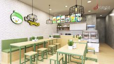 ออกแบบร้านชาไข่มุก รับทำภาพ 3D