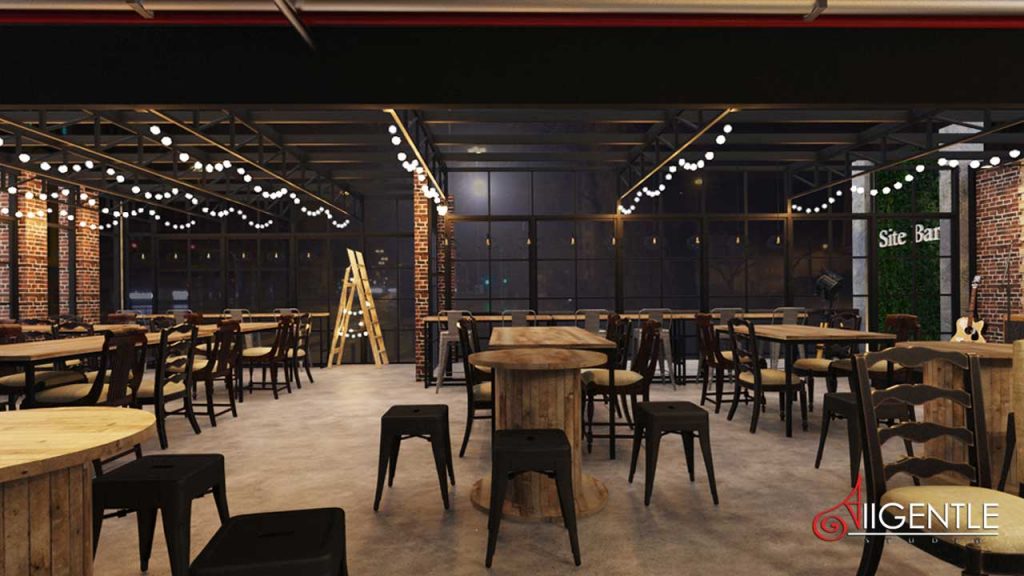 ออกแบบร้านเหล้า ร้านนั่งชิล รับออกแบบ3D