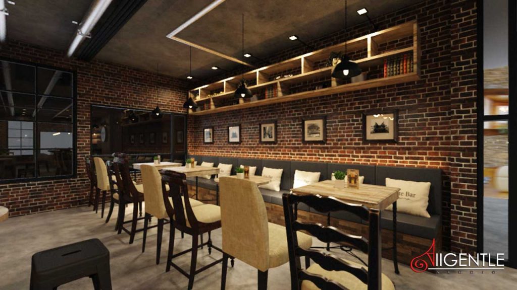 ออกแบบร้านเหล้า ร้านนั่งชิล รับออกแบบ3D