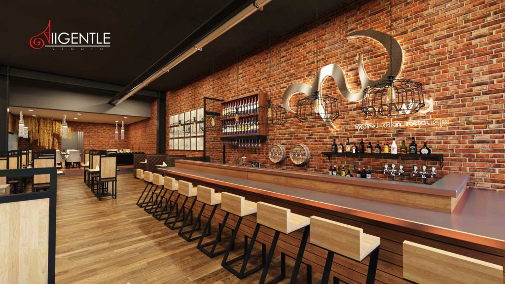 รับออกแบบร้านอาหารไทย รับทำภาพ 3D