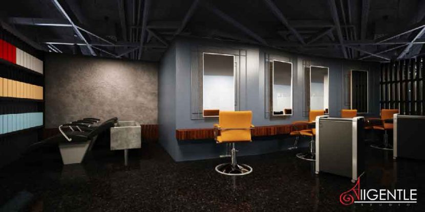 งานออกแบบร้านทำผม, รับออกแบบร้านทำผม, รับทำภาพ 3D Perspective, รับออกแบบร้านค้า