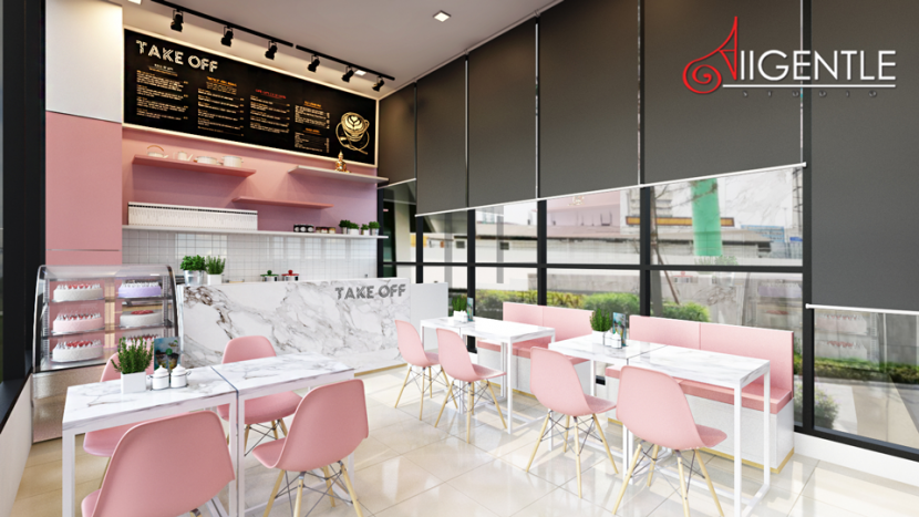 ออกแบบร้าน Cafe, ออกแบบ Cafe, รับออกแบบร้าน Cafe, รับเขียนแบบร้าน Cafe, รับตกแต่ง Cafe, 3D Perspective, Allgentle, รับเขียนแบบ, รับทำภาพ 3D, ตกแต่งภายนอก, ตกแต่งภายใน