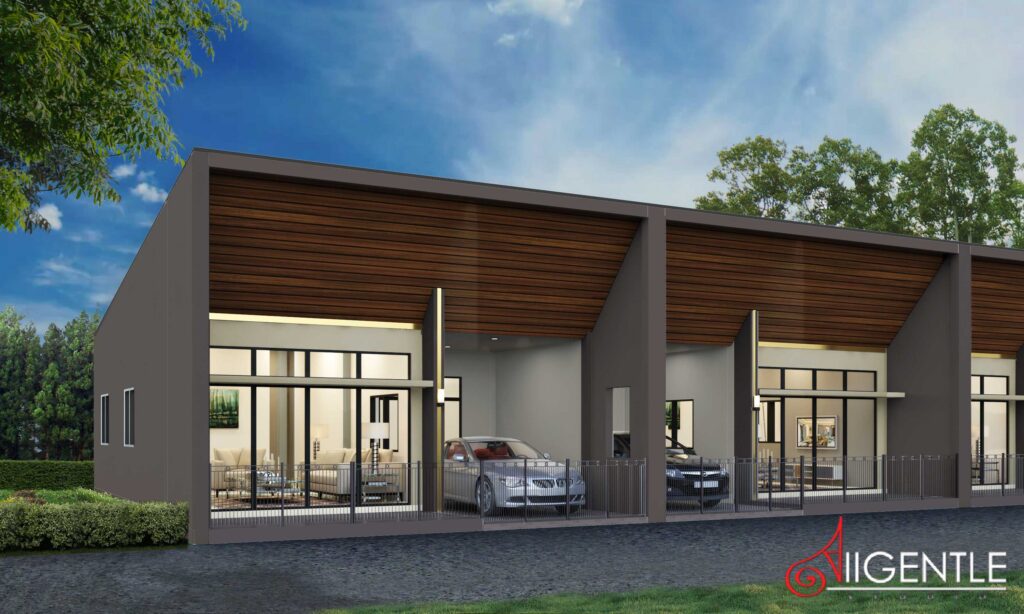 ออกแบบ3D ออกแบบภายนอกบ้าน ออกแบบภายนอกทาวน์โฮม